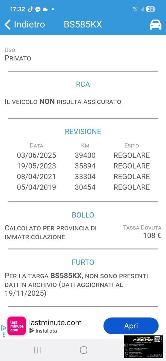 FIAT Panda Benzina-40.000 Km-Anno 2001