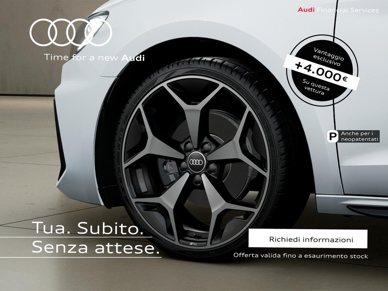 Audi A1 sportback 30 1.0 tfsi identity black 116cv s-tronic