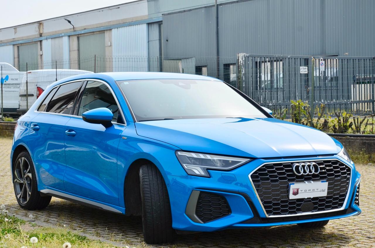 AUDI A3 SPB 30 1.0 TFSI S-LINE EDITION 110cv, UNICOPROPRIETARIO, SERVICE AUDI, UFF ITALIANA, EURO 6D, NAVI, RETROCAMERA, 18", PERMUTE