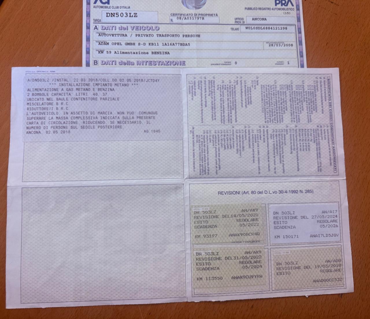 Opel Corsa 1.2 Benzina Metano unipropr. NEOPATENTATI