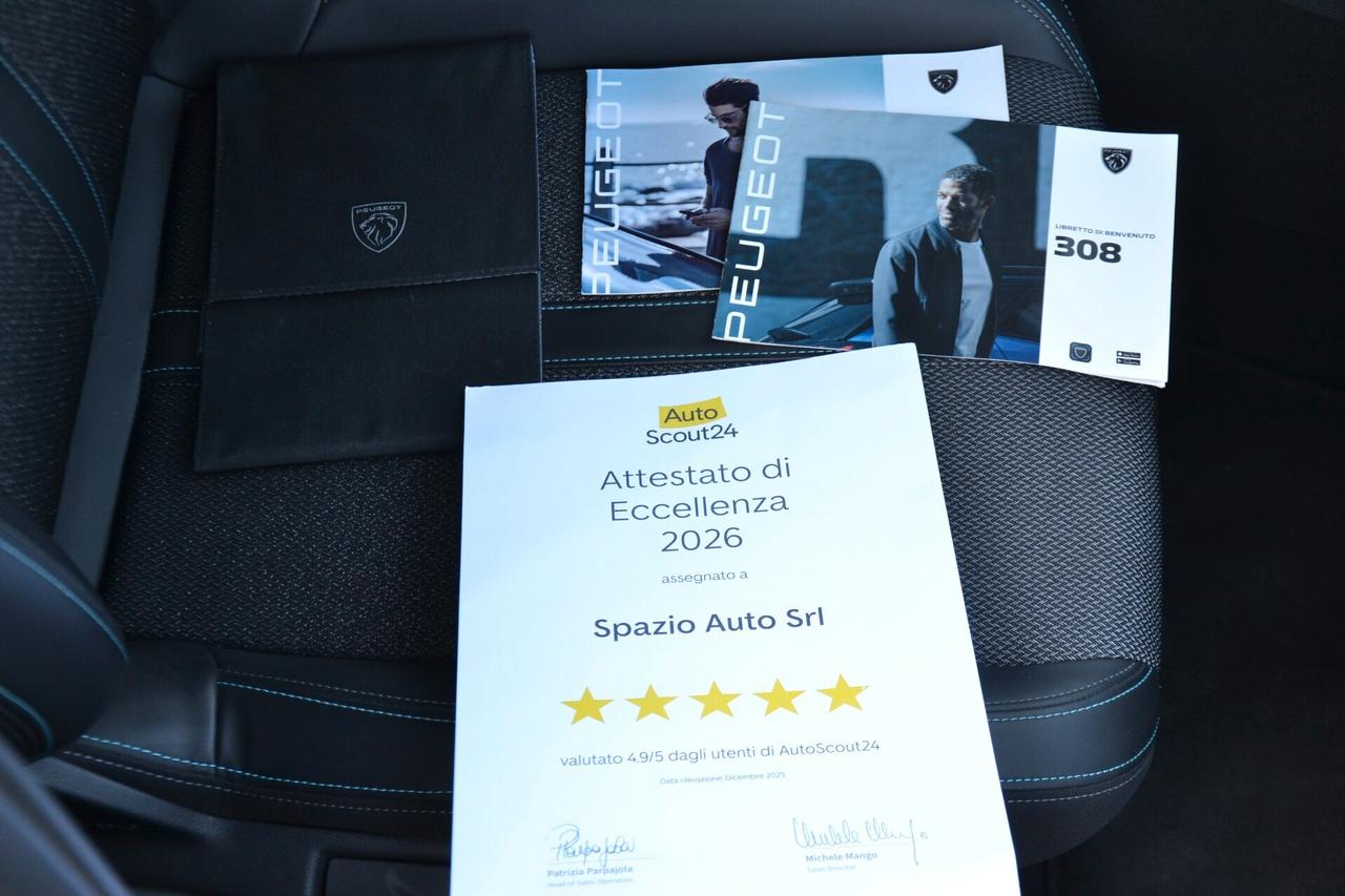 Peugeot 308 1.5 BLUEHDI 130CV EAT8UNIPRO' FATTURABILEPREZZO SENZA VINCOLIGARANZIA 12 MESI️