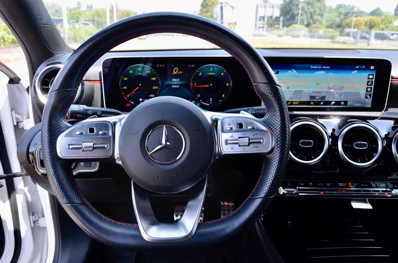 MERCEDES-BENZ A 180d PREMIUM AMG 116cv AUTO, UFF ITALIANA, EURO 6D, RETROCAMERA, FARI LED, PERMUTE