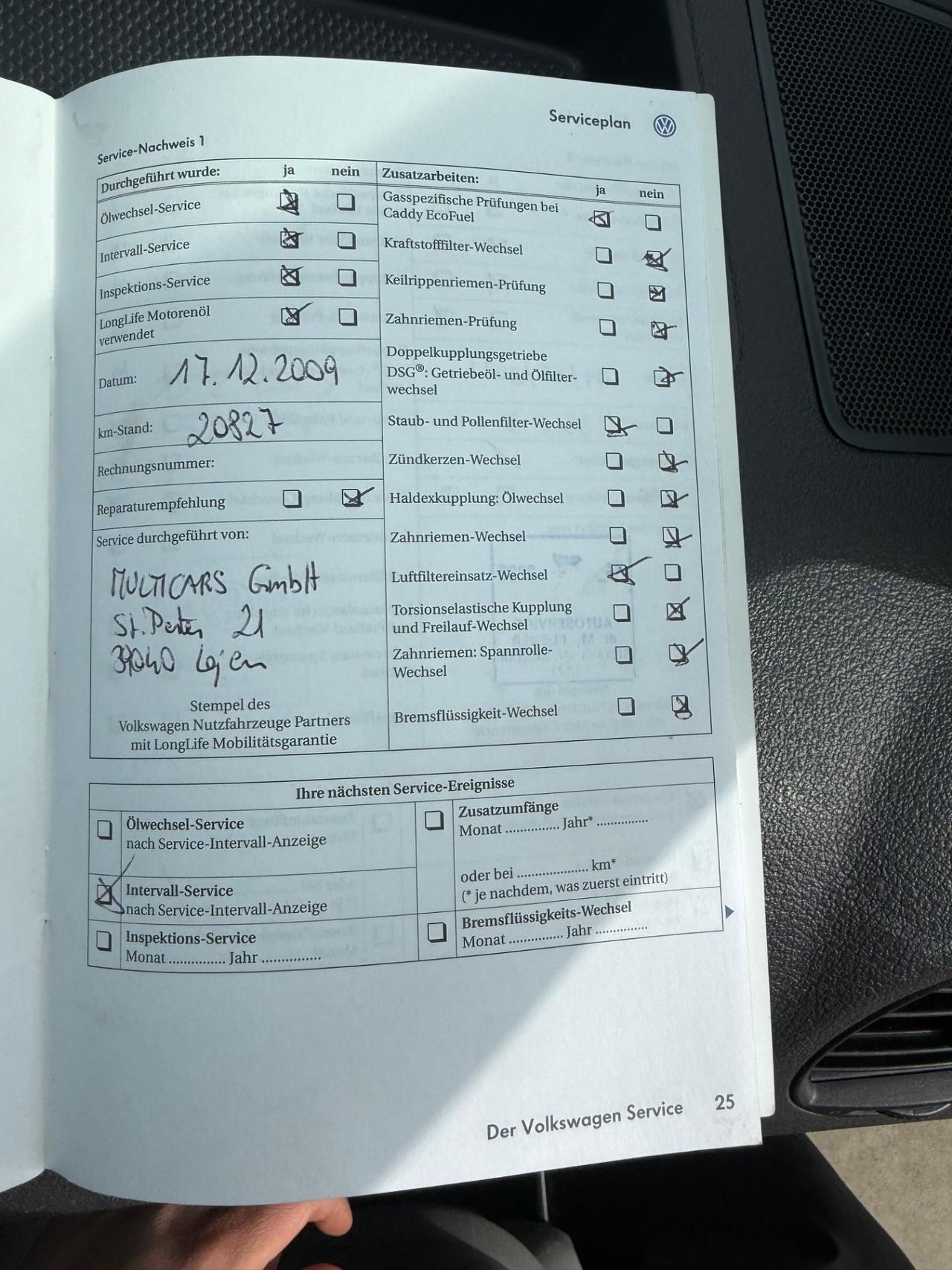 Volkswagen Caddy 2.0 Ecofuel 4p. Life Tramper