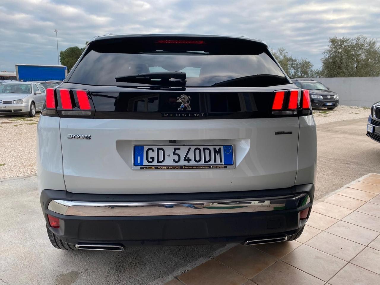 Peugeot 3008 BlueHDi 130 EAT8 GT Line UNICO PROPIETARIO TETTO\PELLE/RETROCAMERE/IVA ESPOSTA