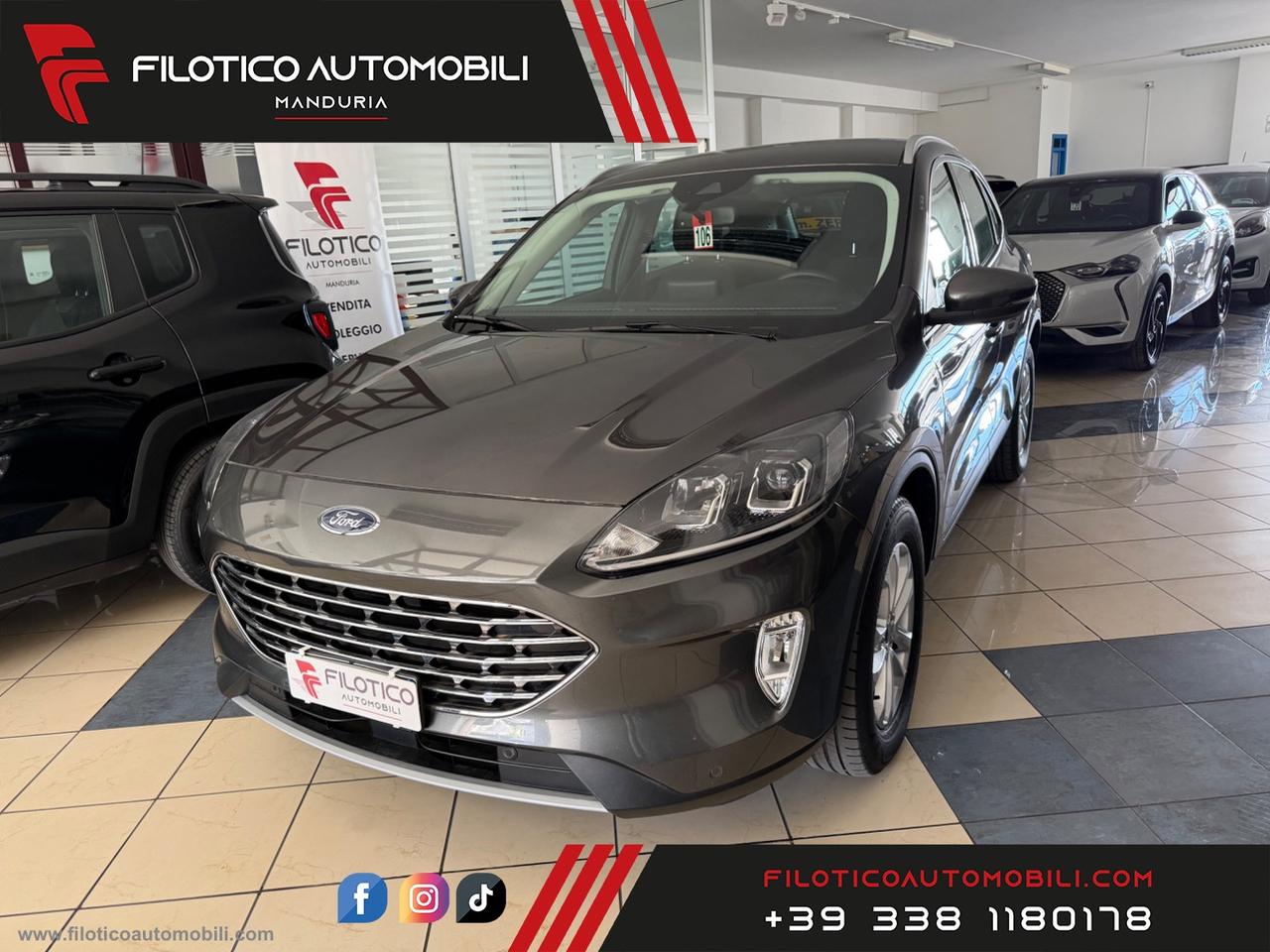 FORD Kuga 1.5 EcoBlue 120 CV aut.2WD Titanium KM CERTIFICATI 38.209 - PARCHEGGIO AUTO FULL