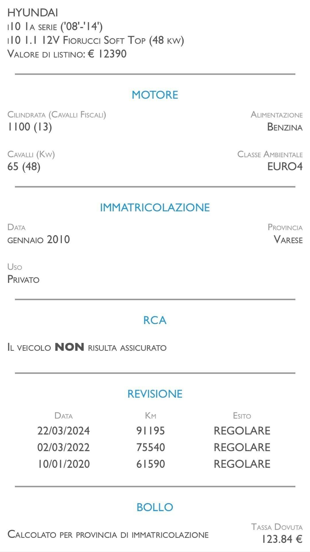 Hyundai i10 1.1 12V Active - IDEALE PER NEOPATENTATI