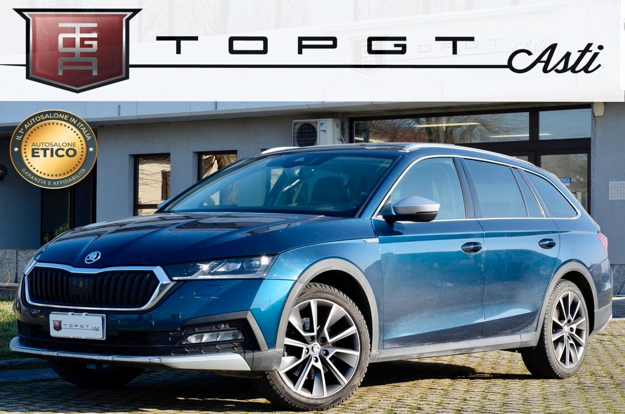 SKODA OCTAVIA WAGON 2.0 TDI EVO SCOUT 4x4 200cv DSG, UFF ITALIANA, EURO 6D, SERVICE SKODA, FULL OPTIONAL, TETTO, GANCIO TRAINO, HIGH BEAM, PERMUTE