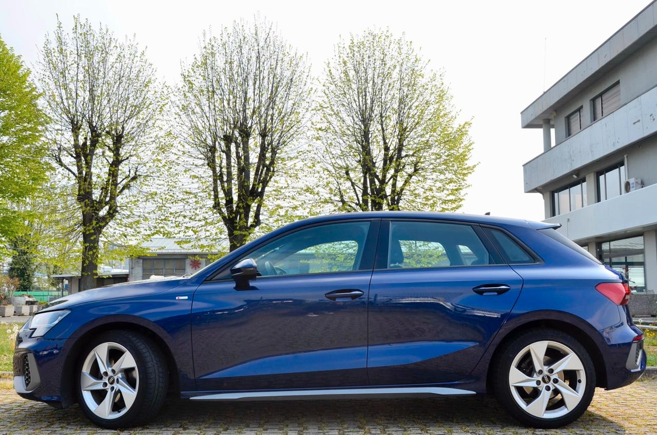 AUDI A3 SPB 30 2.0 TDI S LINE EDITION 116cv S-TRONIC, OK NEOPATENTATI, SERVICE CON FATTURE, EURO 6D, PERMUTE