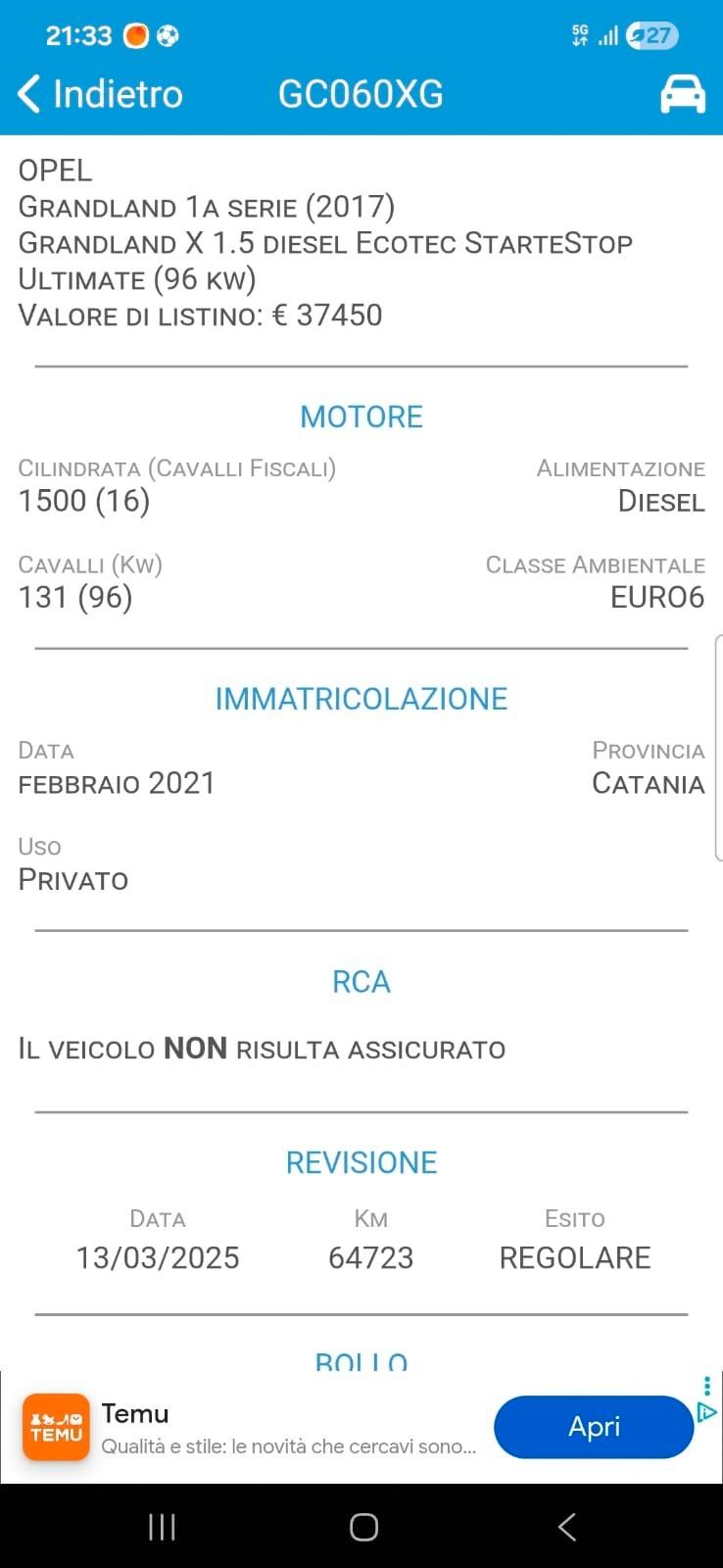 Opel Grandland X 1.5 diesel Ecotec Start&Stop Innovation