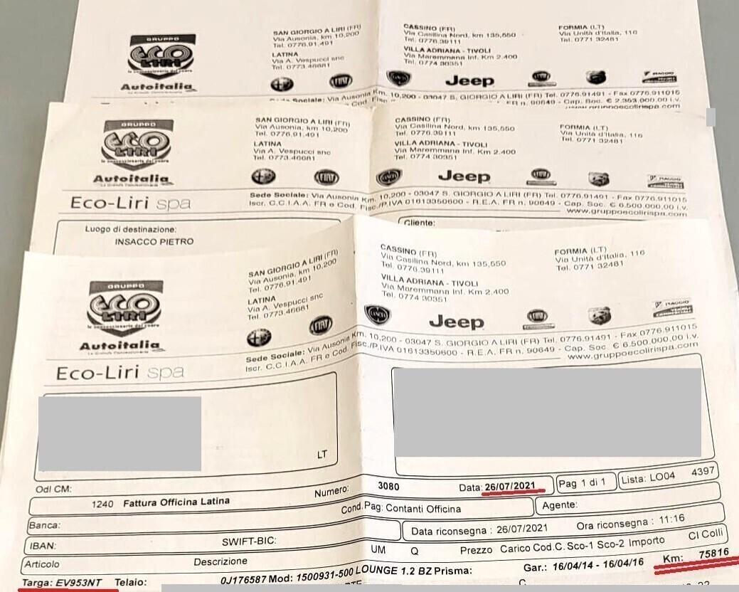 FIAT 500 1,2 GPL LOUNGE-UNICO PROP-EURO 6-4 REVISI