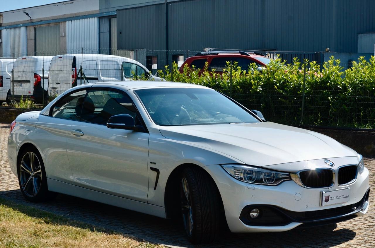 BMW 420d CABRIO SPORT 184cv AUTO, SERVICE UFF BMW, UFF ITALIANA, EURO 6B, NAVI, RETROCAMERA, FARI LED, PERMUTE