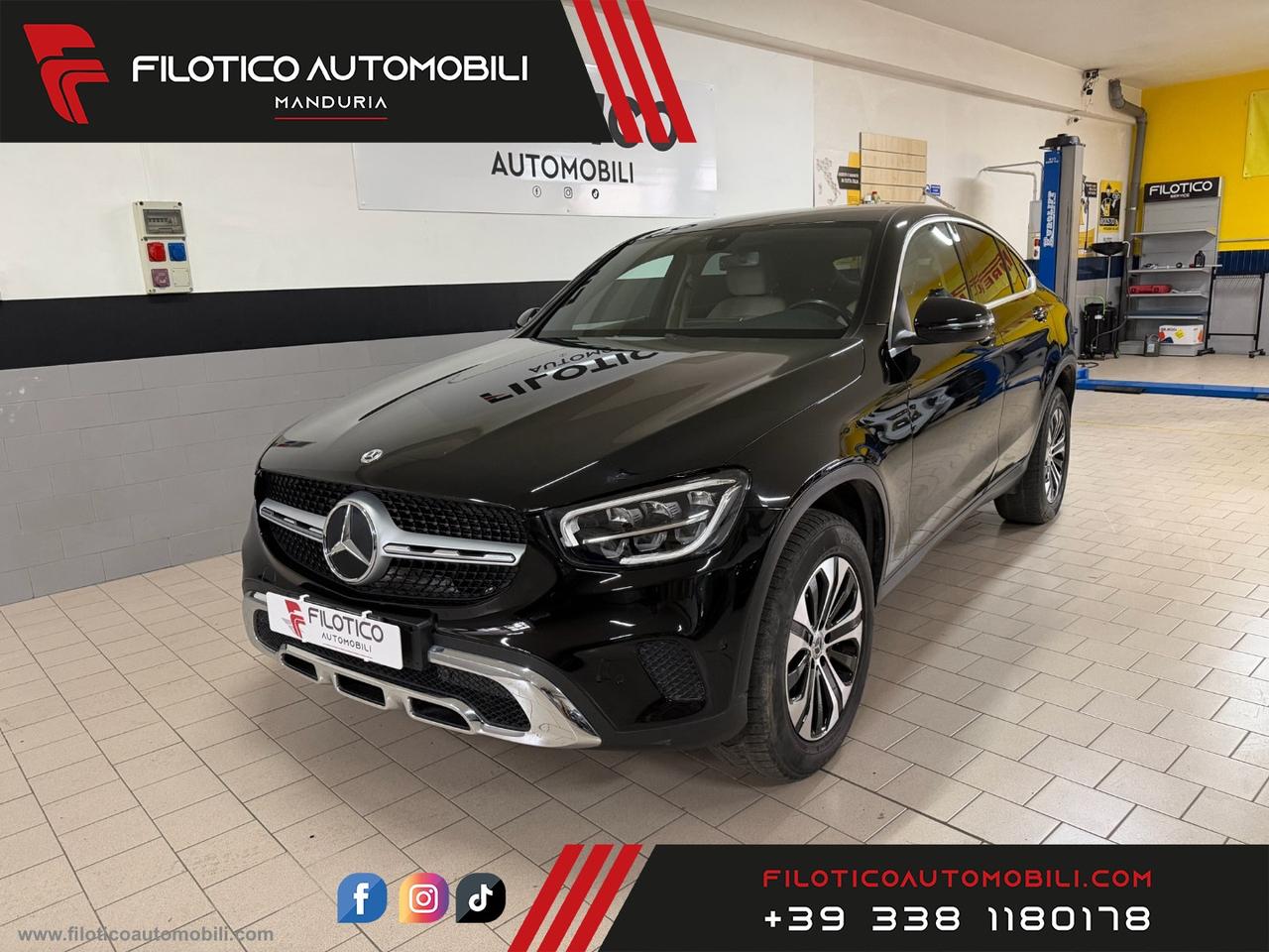 MERCEDES-BENZ GLC 300 de 4M Plug-in hyb. Coupé Sport PELLE - FARI LED FULL!!