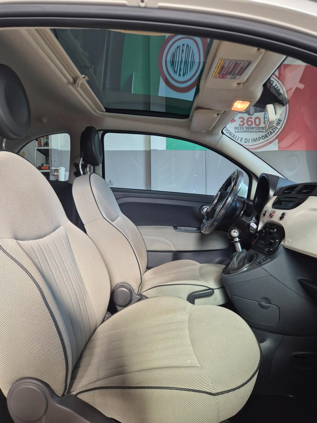 Fiat 500 1.2 benzina tetto panoramico neo patentati