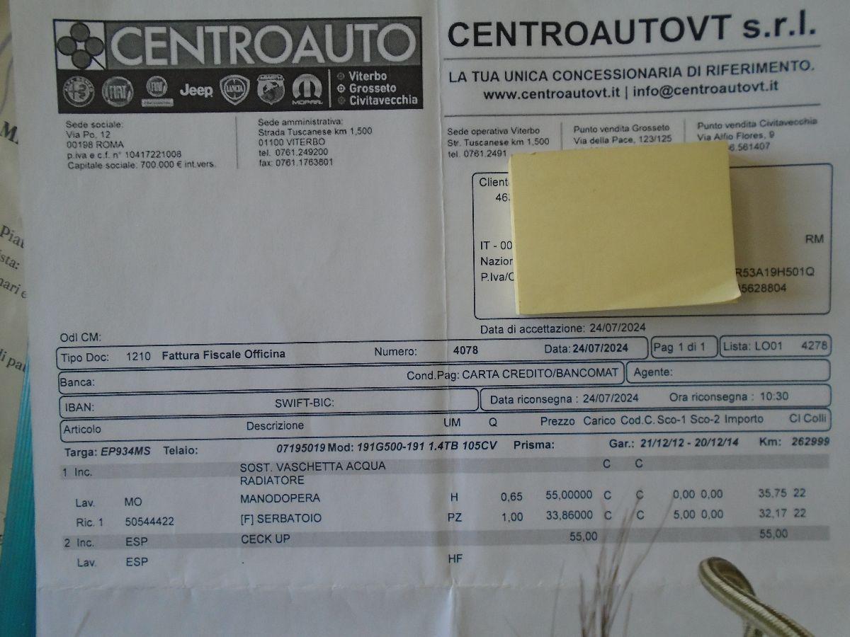 Giulietta 1.4 TB '2012 LAVORI E REVIS. CERTIFICATI