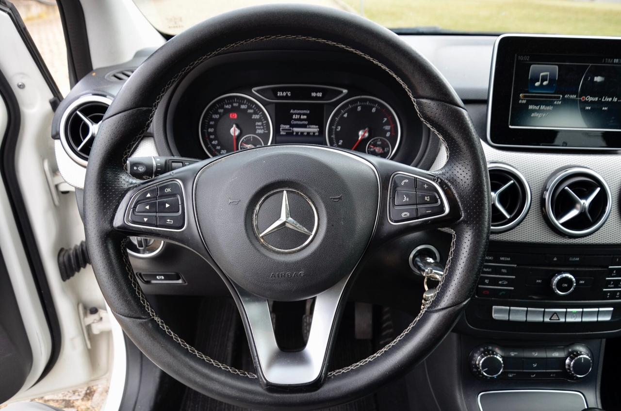 MERCEDES B180 1.6 SPORT 122cv MANUALE, EURO 6B, UFF ITALIANA, SERVICE DIMOSTRABILI, RETROCAMERA, PERMUTE