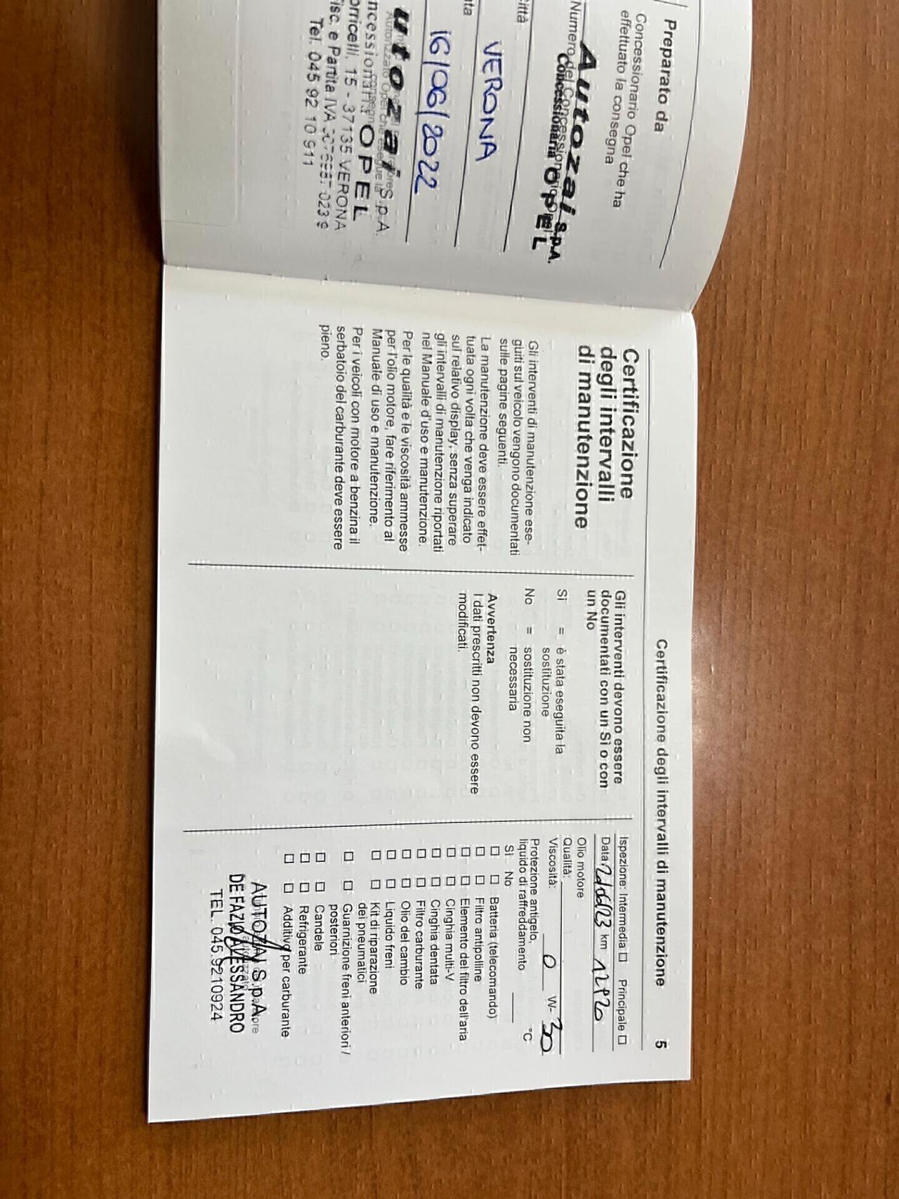 Opel Mokka 1.5 diesel 110 CV 06/2022** KM 46248**