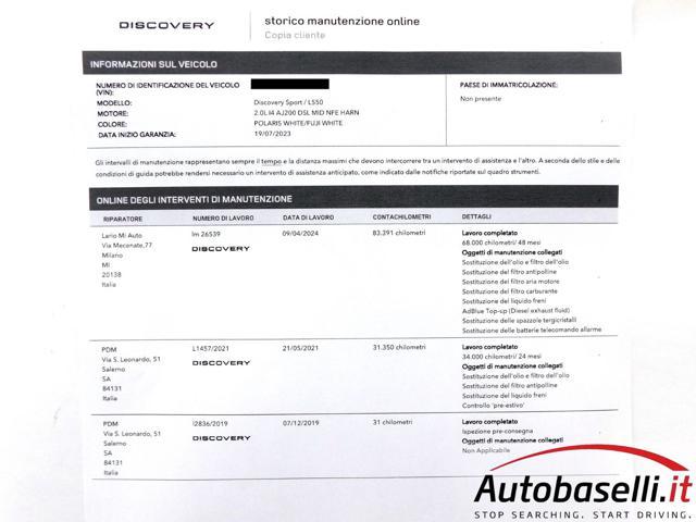 LAND ROVER Discovery Sport 2.0TD4 IBRIDO 180CV AWD R-DYNAMIC S AUTOMATICA