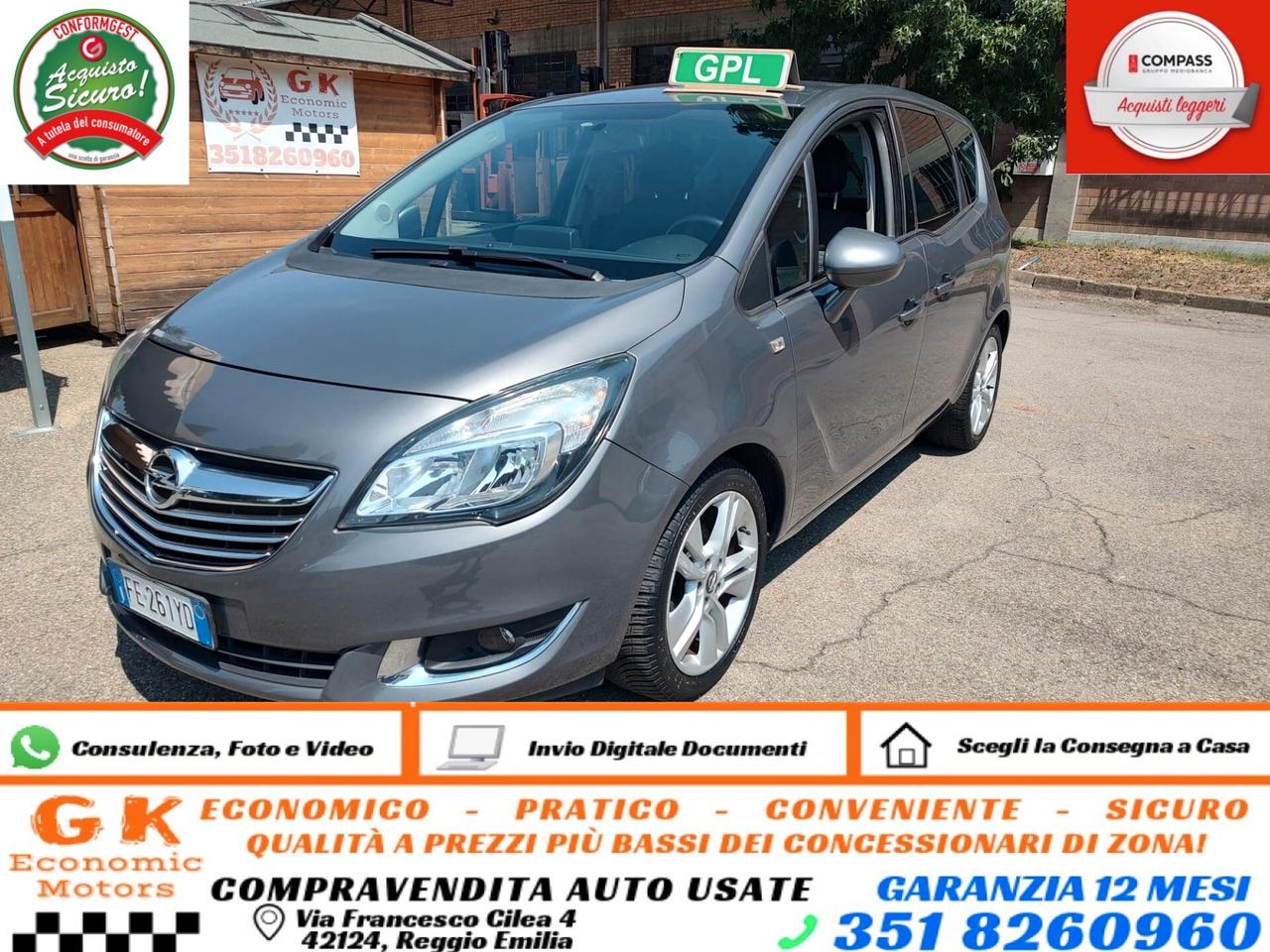 Opel Meriva 1.4 Turbo 120CV Cosmo BENZINA\GPL, KM 68.000, OK NEOPATENTATI, GARANZIA L. 12 MESI