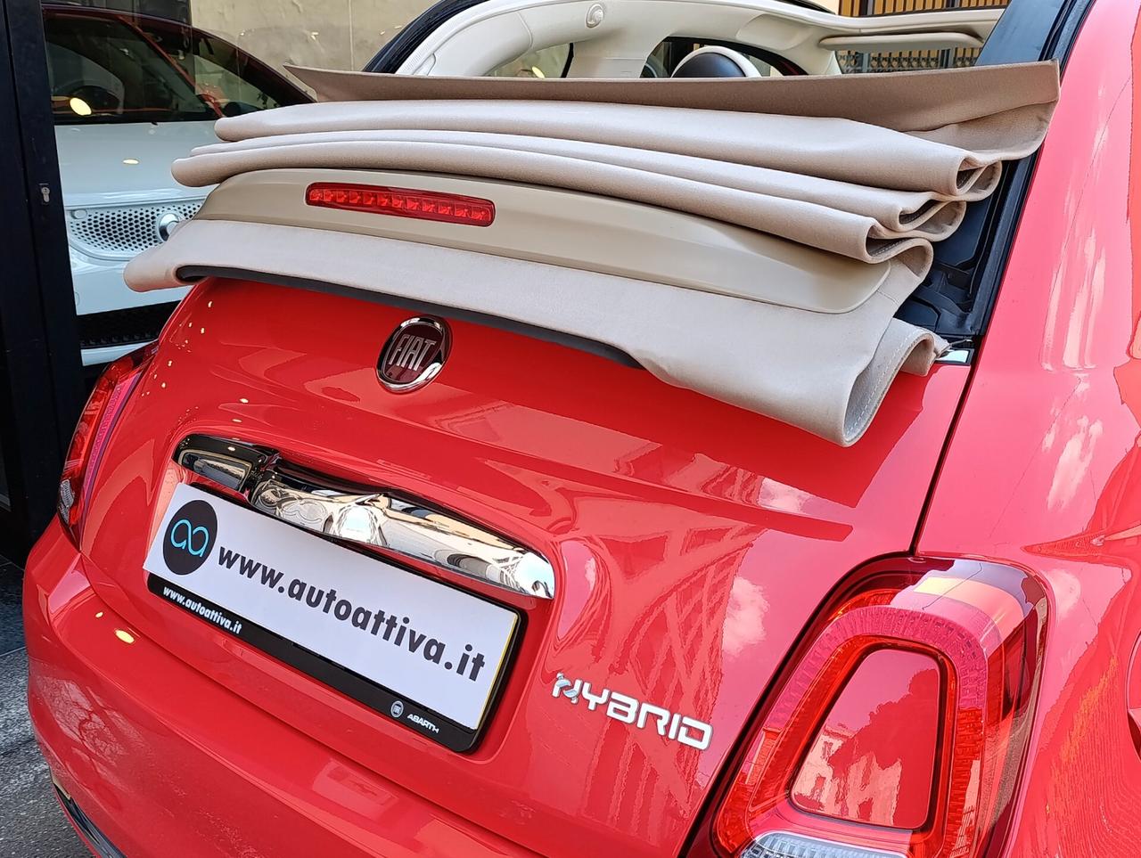 Fiat 500 C 1.0 Hybrid Lounge Rosso Corallo Pelle Full
