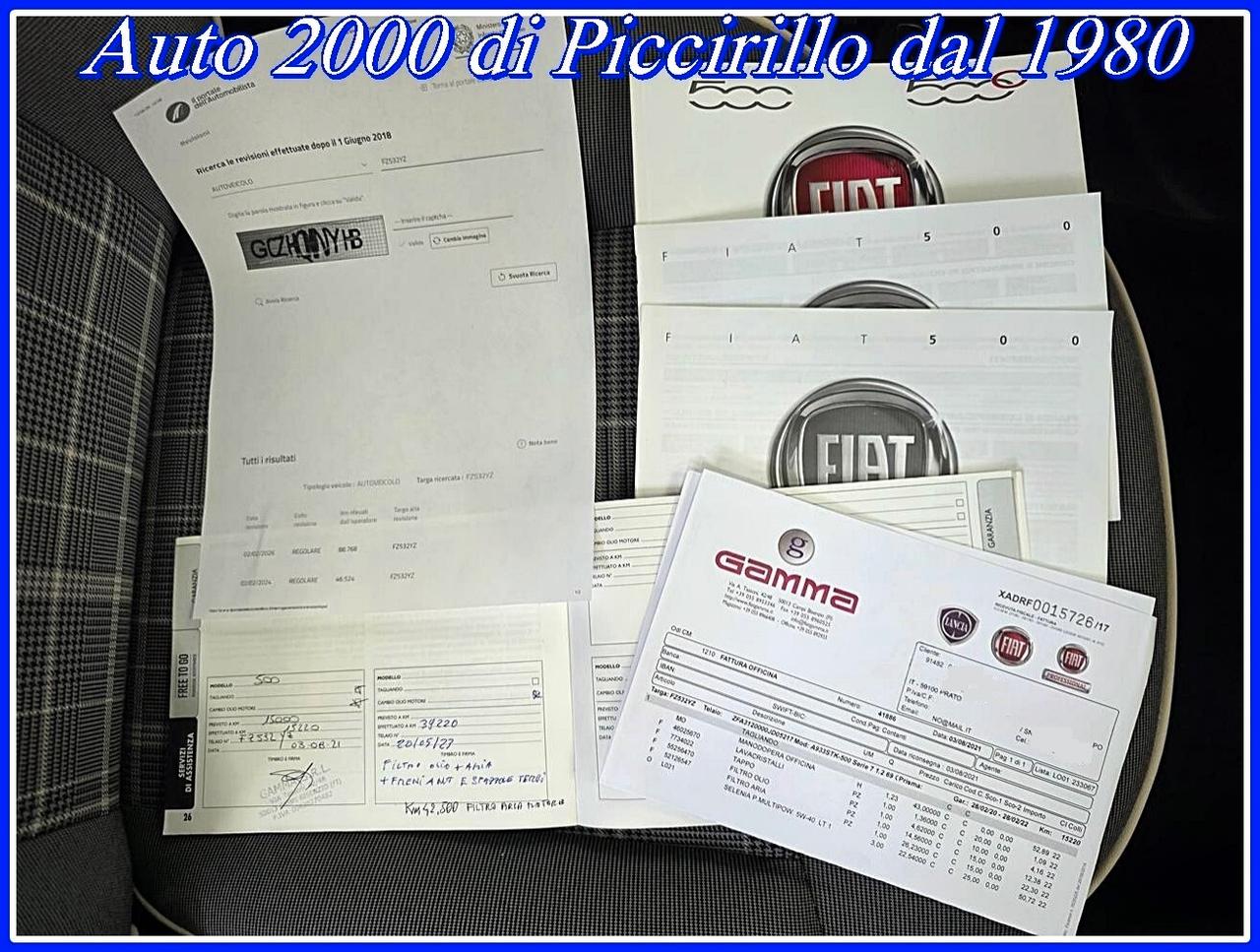 Fiat 500 Lounge 1200 GPL di serie Garanzia12Mesi