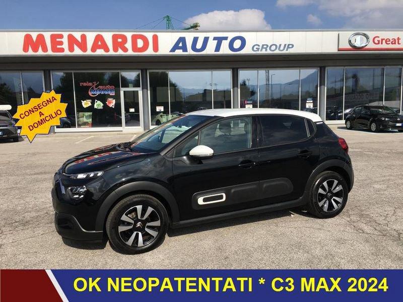 Citroën C3 PureTech 83 S&S Max CERCHI LEGA+VETRI SCURI+CLIMA AUTO