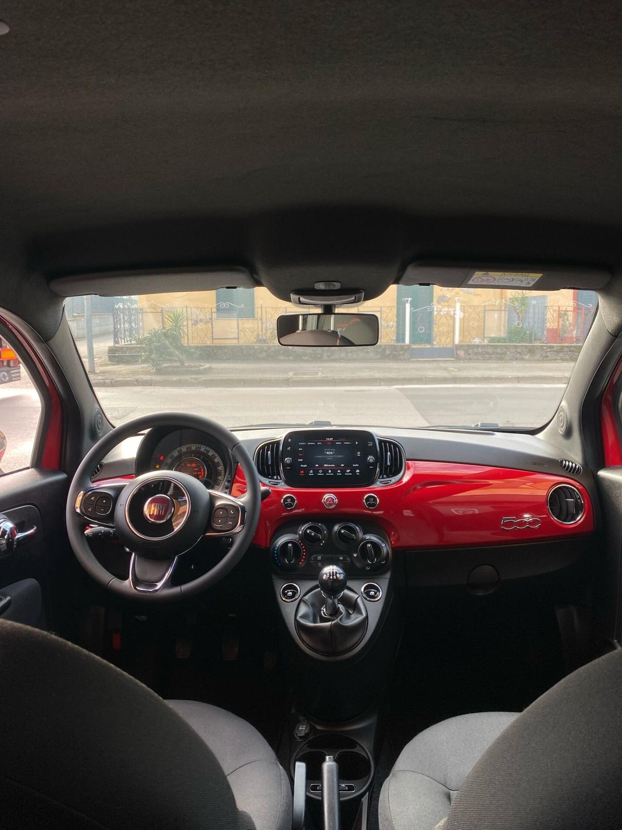 Fiat 500 1.0 Hybrid Red