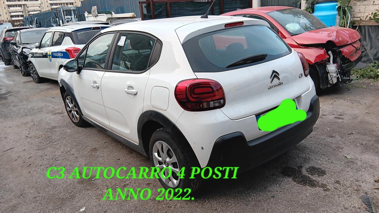 Citroen C3 incidentata sinistrata mondialcars 4 posti