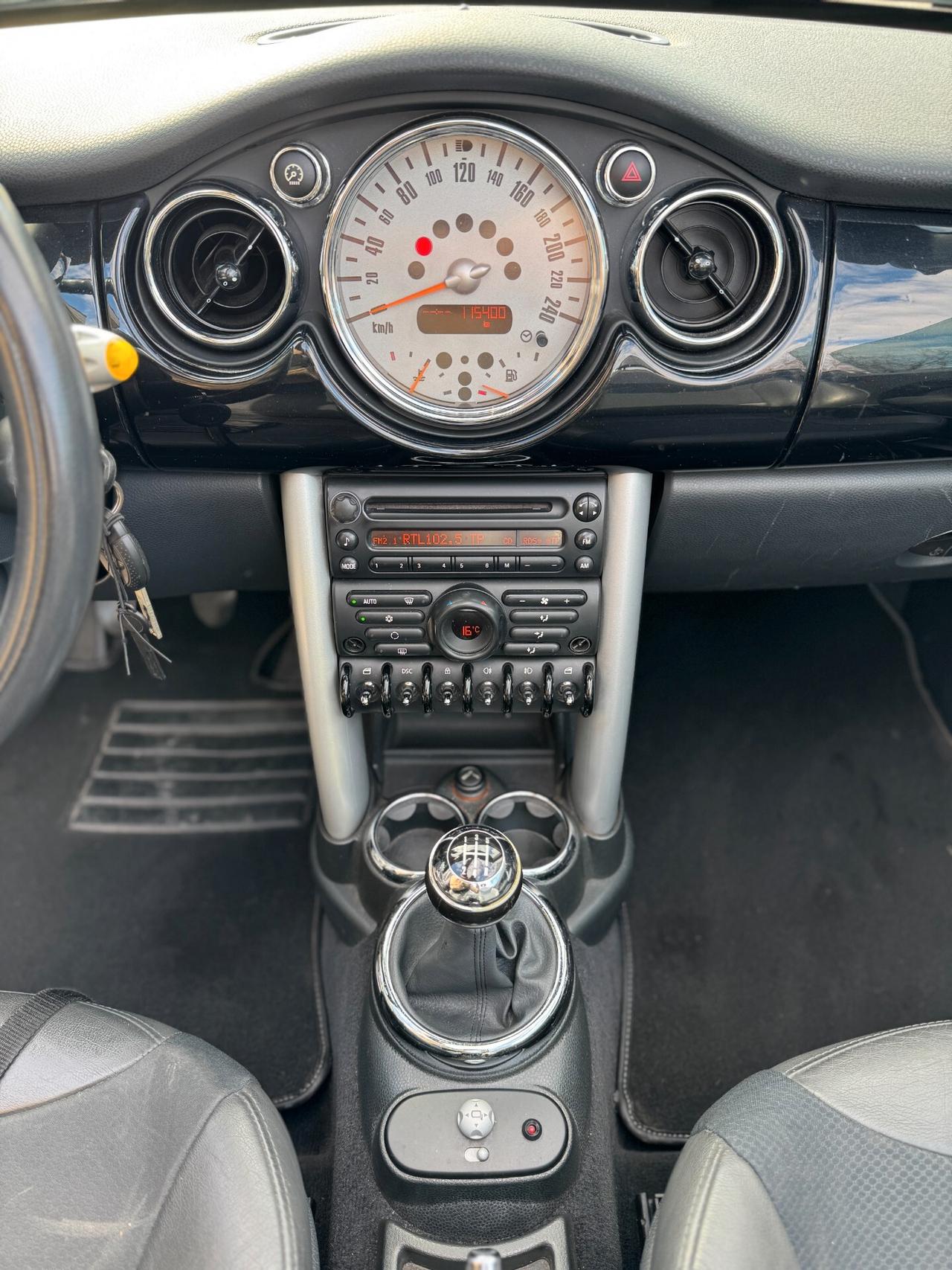 Mini Cabrio 1.6 85kw Benz *Catena Distribuz.*doppio treno di cerchi lega*