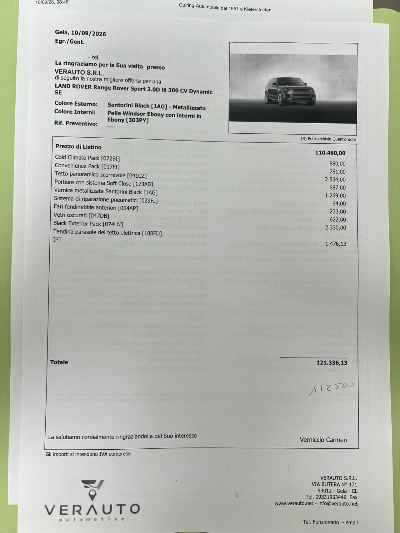 Land Rover Range Sport 3.0D l6 300 CV Dynamic SE - possibilità noleggio no scoring