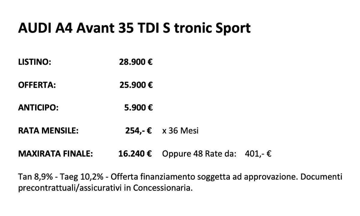 AUDI A4 Avant 35 TDI S tronic Sport