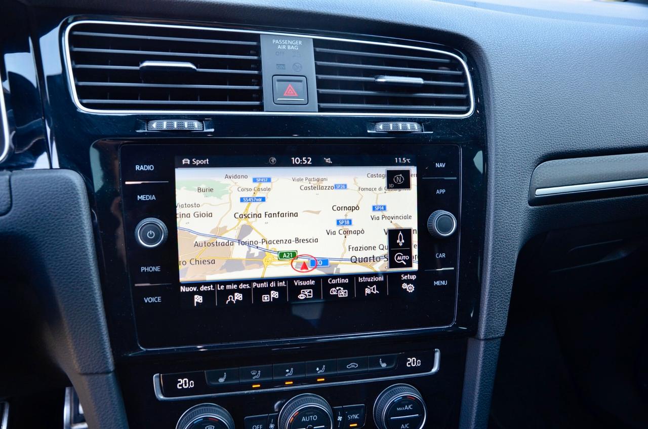 VOLKSWAGEN GOLF 7.5 GTI PERFORMANCE 2.0 TSI 245cv DSG, SERVICE CON FATTURE, TETTO, DCC, FULL PELLE, FARI FULL LED, 19", PERMUTE