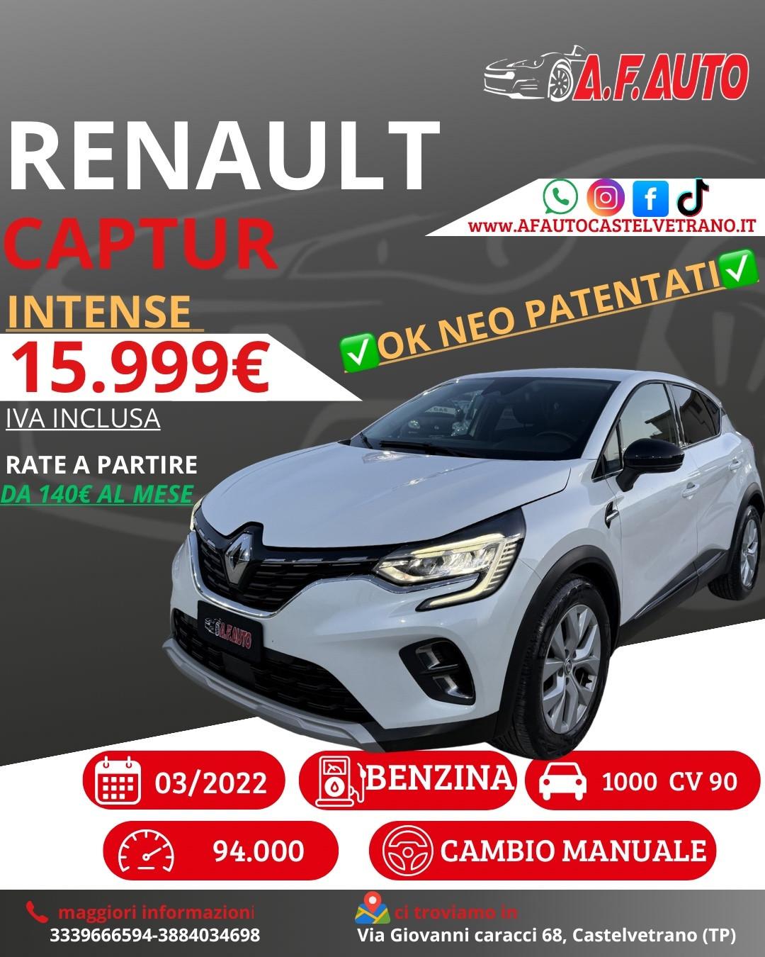Renault Captur TCe 90 CV Intens