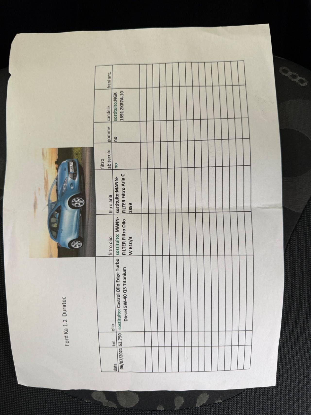 Ford Ka Ka+ 1.2 8V 69CV UNICO PROP CINGHIA FATTA