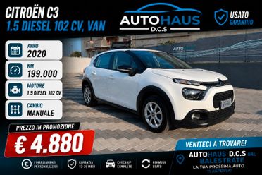 Citroen C3 1.5 Diesel 102 cv VAN 2 POSTI