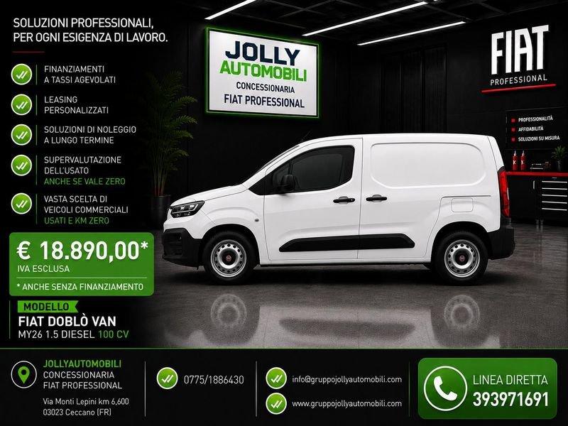 FIAT Doblò Van 1.5 diesel 100 cv prezzo iva 22% esclusa
