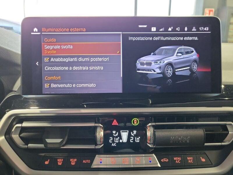 BMW X3 xDrive 20d 190cv Automatica MH48V con Gancio Traino