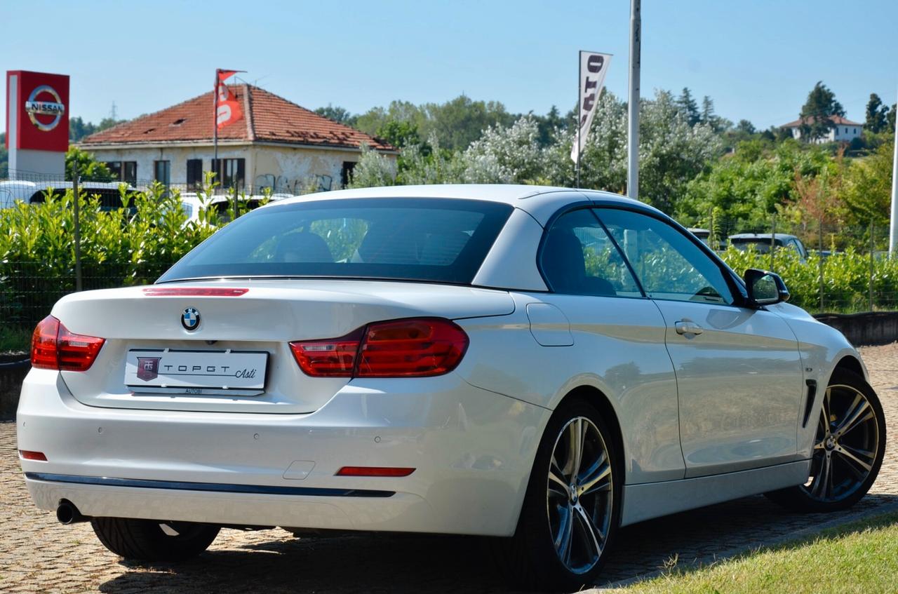 BMW 420d CABRIO SPORT 184cv AUTO, SERVICE UFF BMW, UFF ITALIANA, EURO 6B, NAVI, RETROCAMERA, FARI LED, PERMUTE