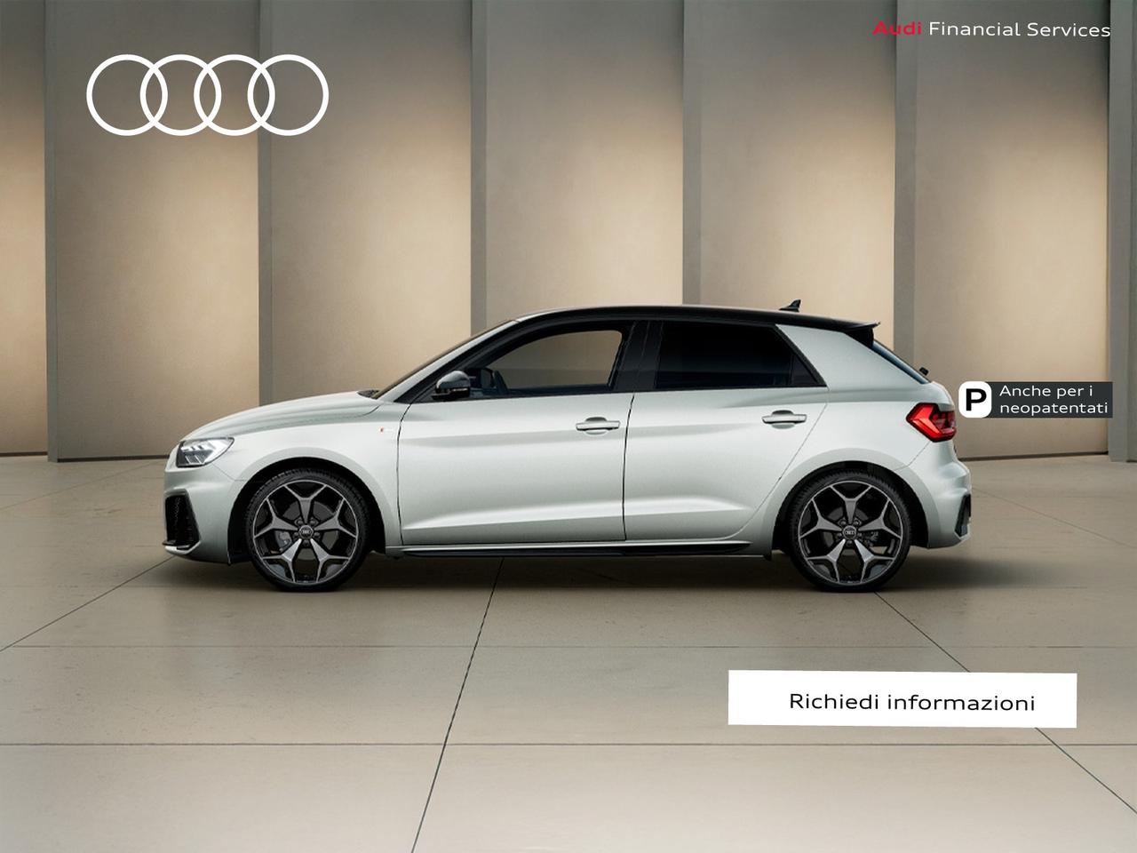 Audi A1 sportback 30 1.0 tfsi identity black 116cv s-tronic