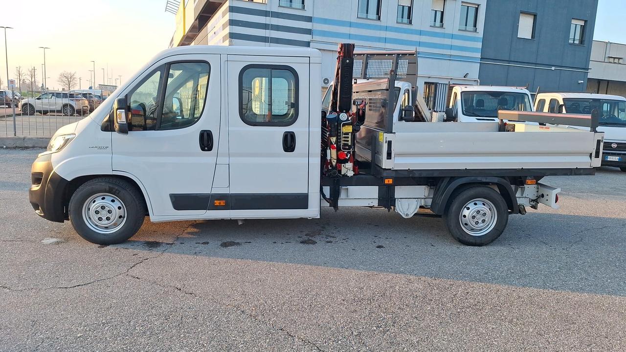 Fiat Ducato 35 2.3 MJT 130CV PLM-DC Cabinato CASSONE FISSO + GRU FASSI