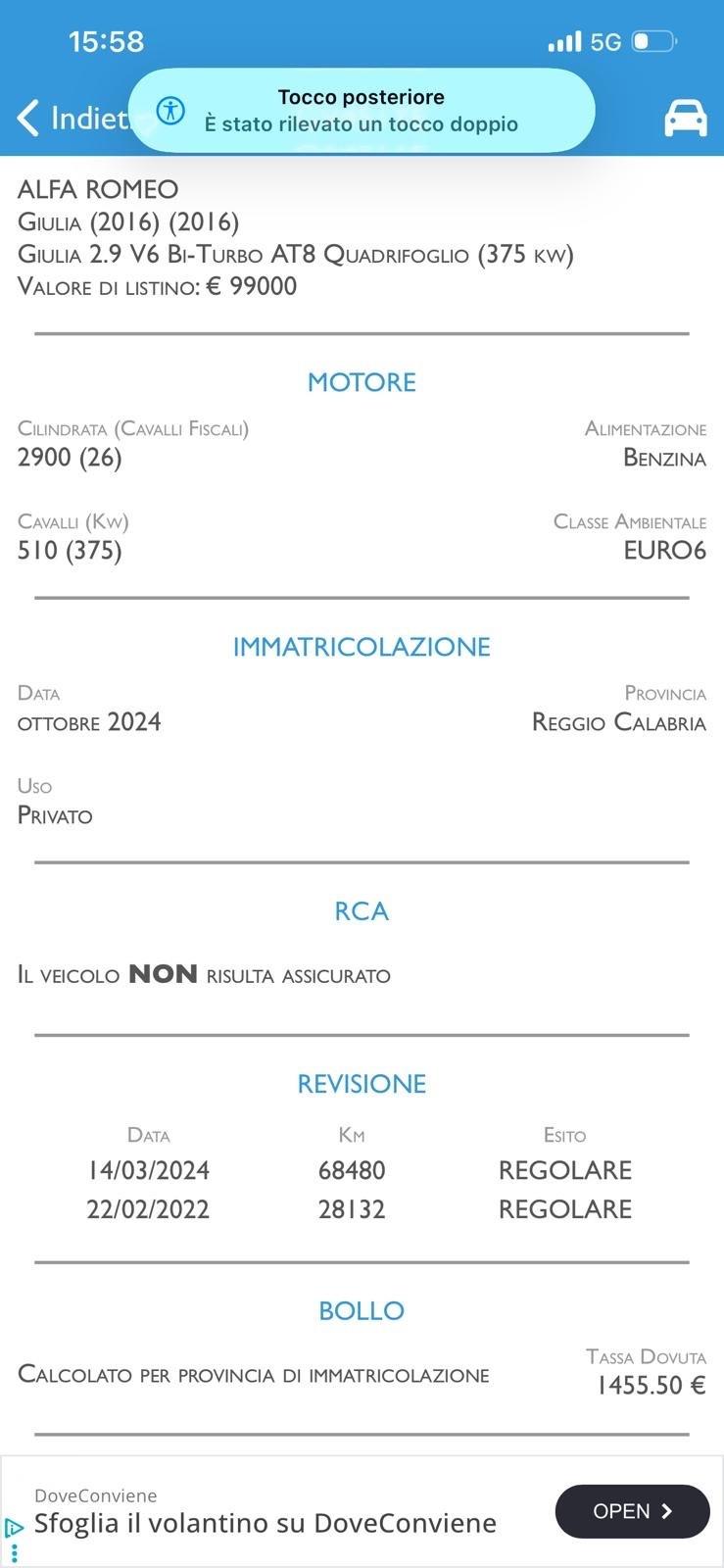 Alfa Romeo Giulia 2.9 V6 Bi-Turbo AT8 Quadrifoglio