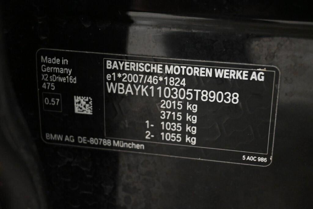 BMW X2 16D 115CV 6M. S-DRIVE BUSINESS ADVANTAGE ( FARI LED - PELLE - NAVI - CRUISE - PARK ASSISTANT - TELECAMERA POST. )