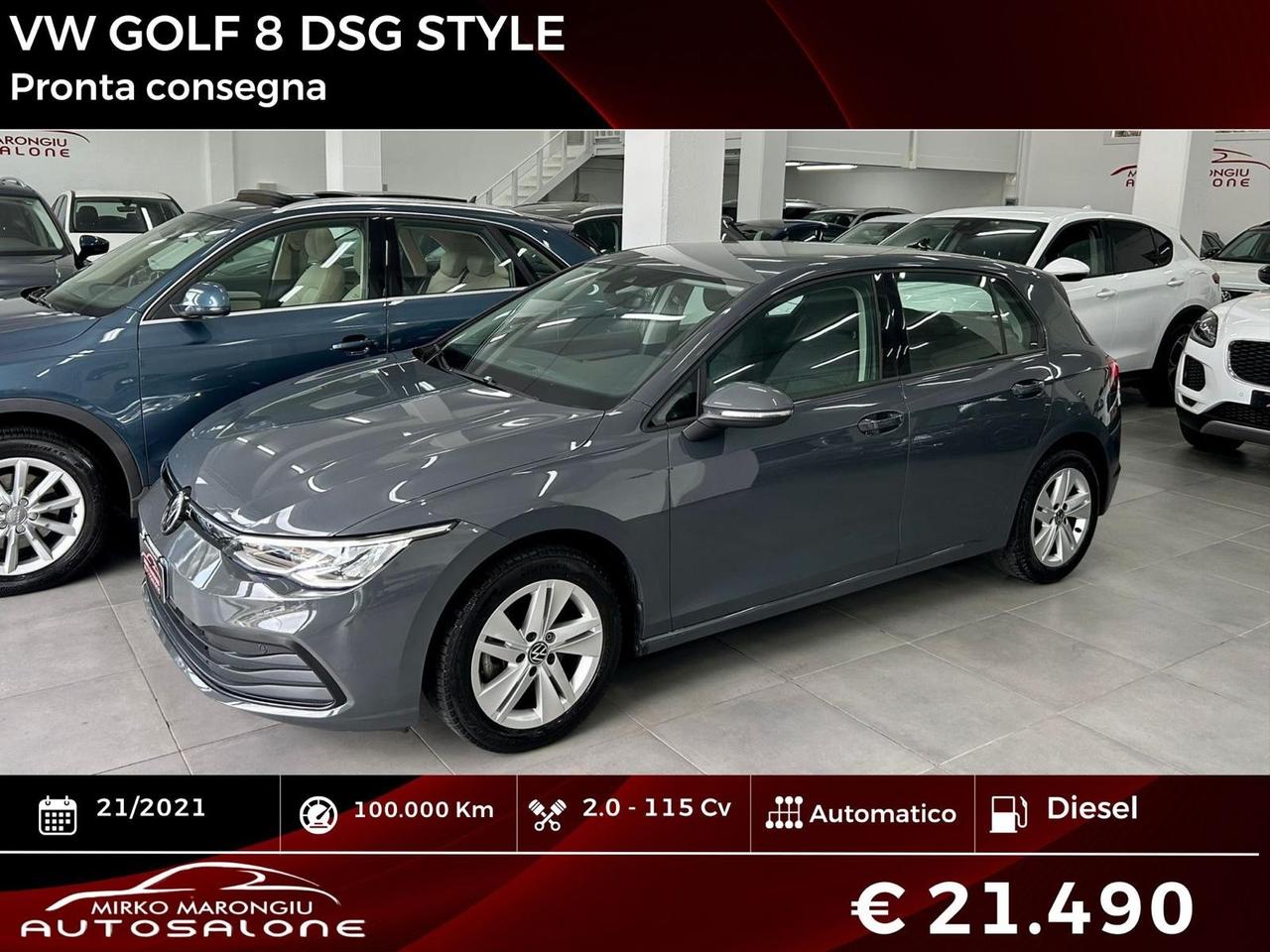 VW GOLF 8 2.0 DSG SCR finanziabile