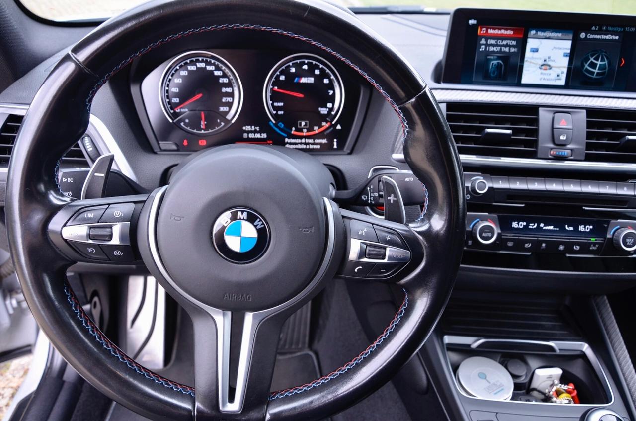 BMW M2 COUPE 3.0 COMPETITION 411cv DKG, TUTTI SERVICE UFF BMW, UFF ITALIANA, EURO 6D, HI-FI HARMAN/KARDON, RETROCAMERA, PERMUTE