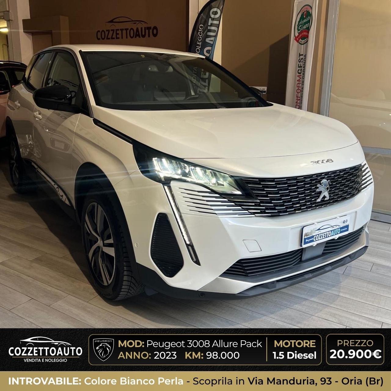 Peugeot 3008 Bianco Perla EAT8 Allure Pack