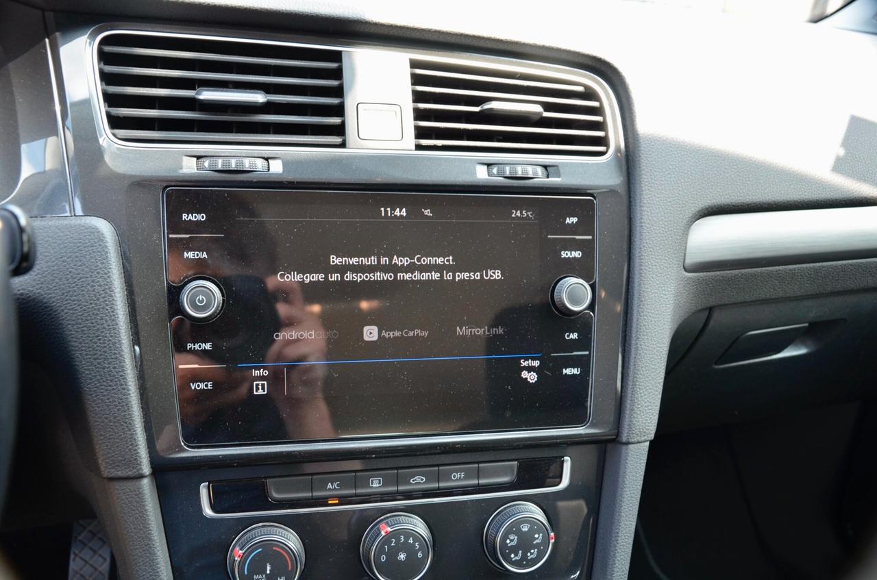 VOLKSWAGEN GOLF 5p 1.5 TGI BUSINESS 130cv, UNICOUTILIZZATORE, UFF ITALIANA, EURO 6D, APPLE ANDROID, PERMUTE