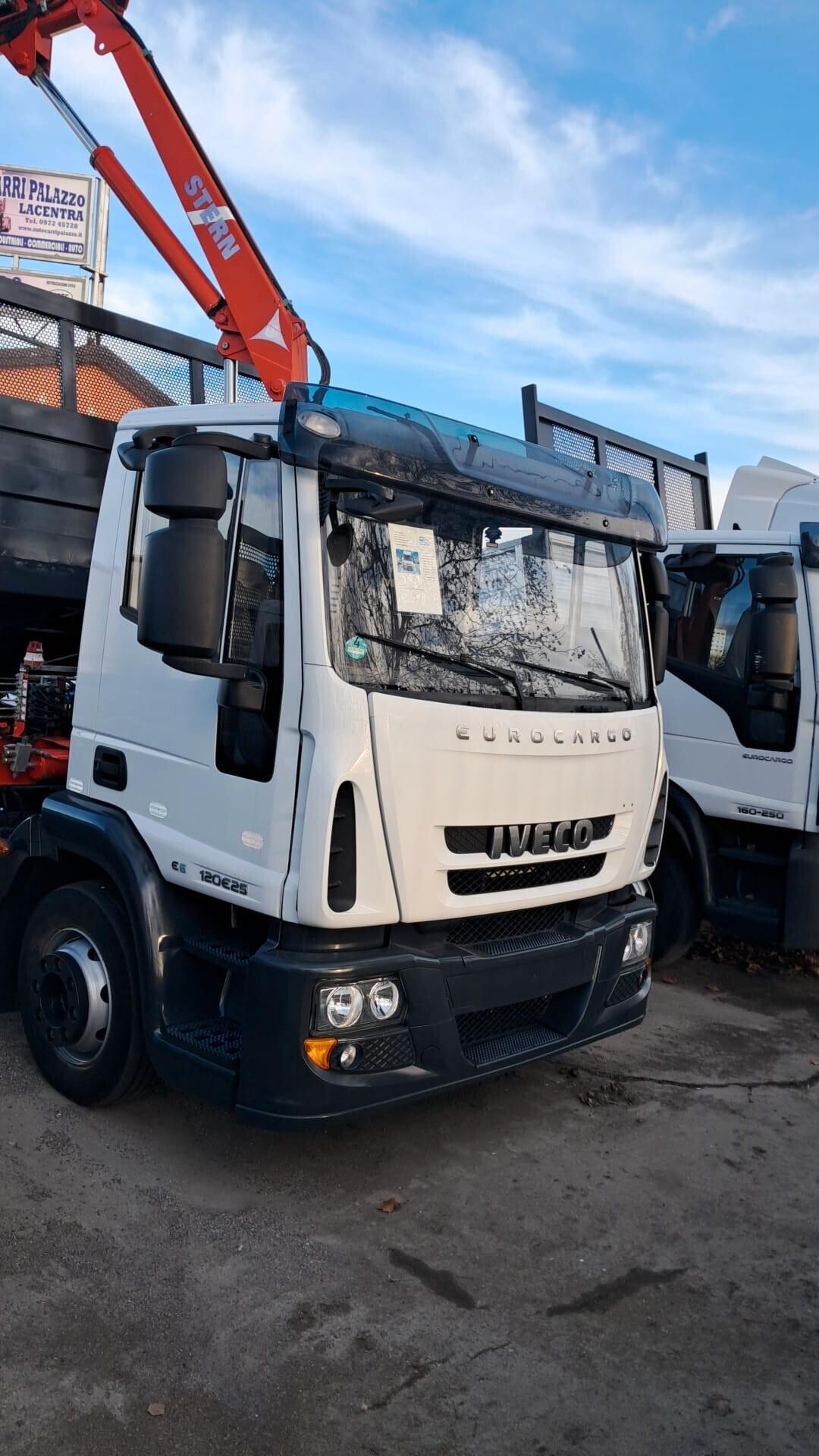 IVECO ML 120E25 - CASSONE RIBALTABILE TRIL. CON GRU DIETRO CABINA - BLOC. DIFF. (C17)