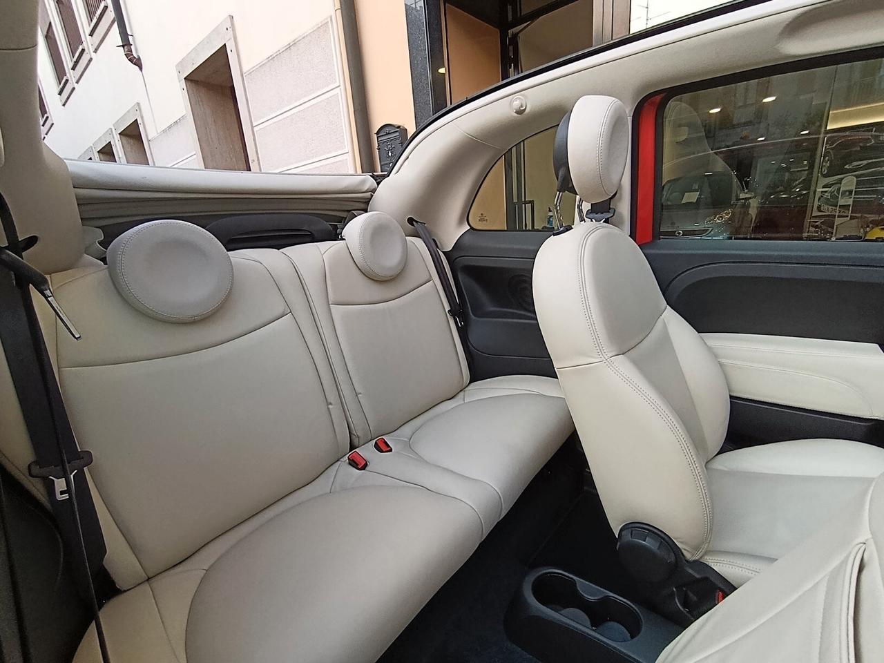 Fiat 500 C 1.0 Hybrid Lounge Rosso Corallo Pelle Full