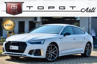 AUDI A5 SPORTBACK 40 2.0 TDI MILD HYBRID S-LINE INT+EXT QUATTRO 204cv S-TRONIC, UFF ITALIANA, EURO 6D, SERVICE AUDI, MATRIX, BLACK PACK, RETROCAMERA, PERMUTE