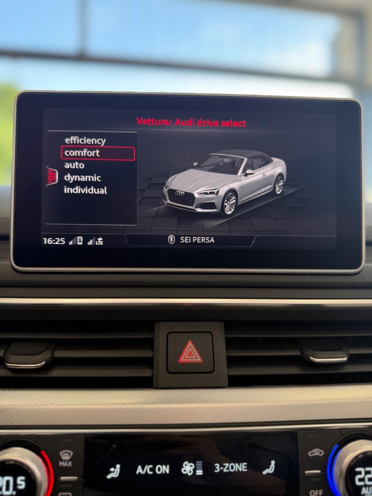 Audi A5 Cabrio 40 2.0 tdi Sport 190cv CAMBIO s-tronic NAVIGATORE, INTERNI IN PELLE, ANDROID AUTO, KM CERTIF