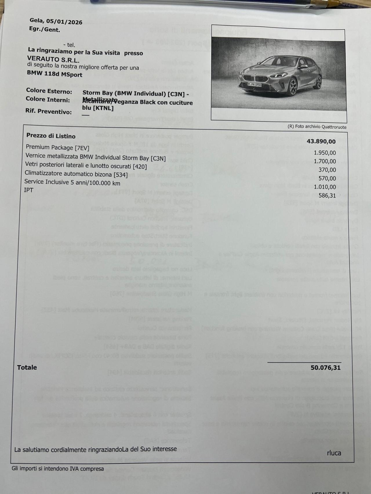 Bmw 118d MSport SUPER OFFERTA T-STOCK